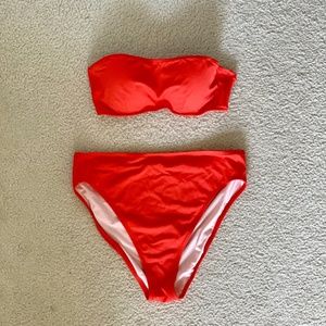 Orange Tube Top Bikini